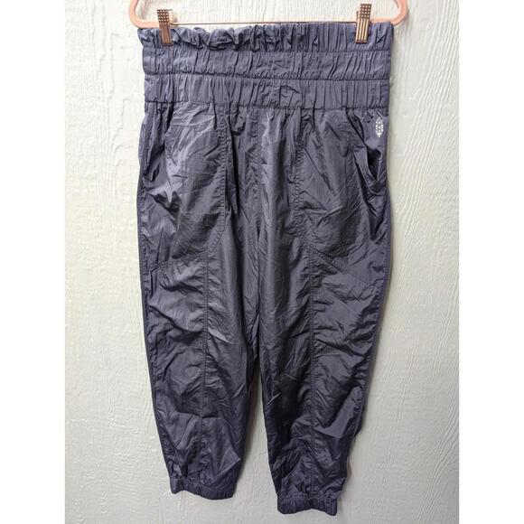 Free People Movement The Way Home Joggers Blue Nylon Size Large - Picture 2 of 4